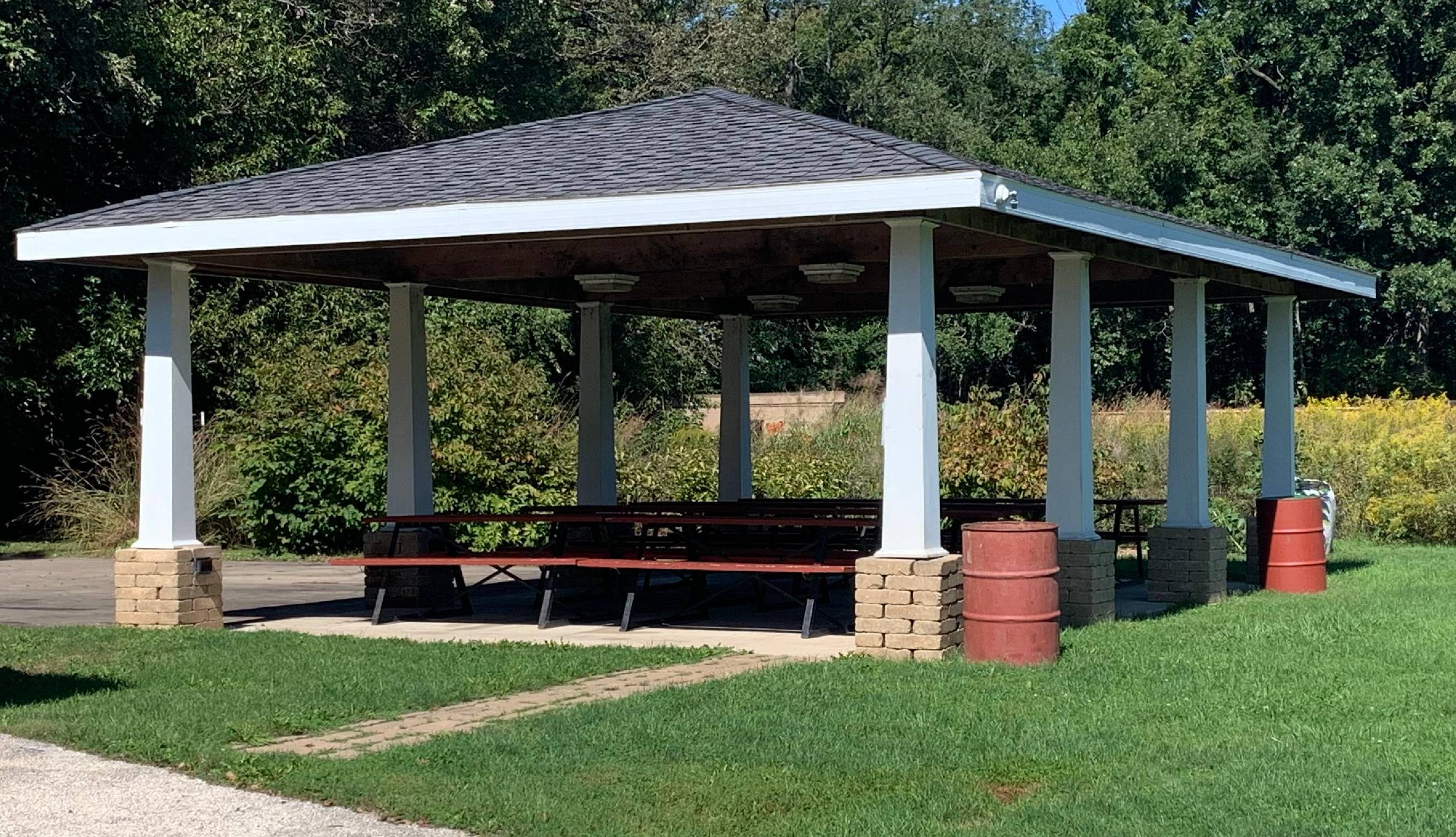 picnic shelter in a park